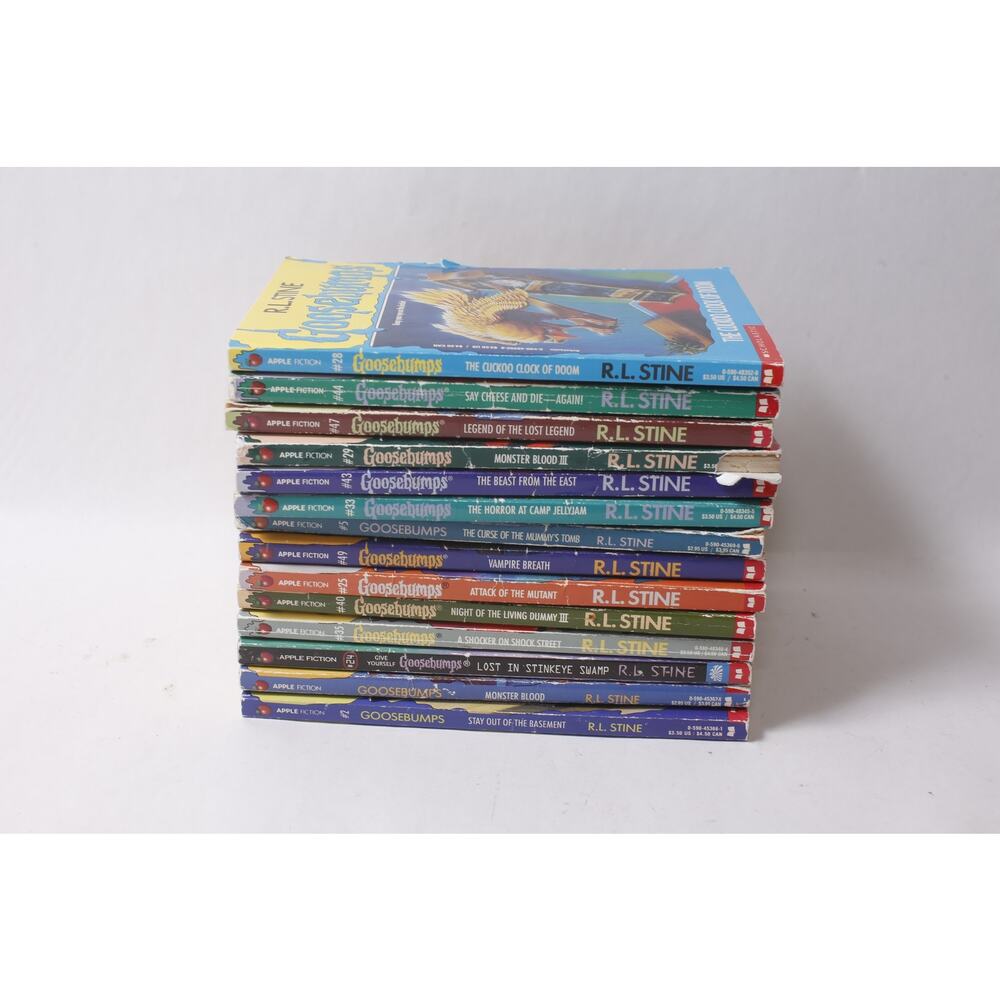 Goosebumps Series RL Stine Book Lot Apple Fiction Scholastic FLAWED ~ 260914-WH